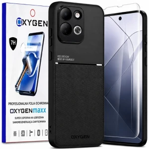 Etui na telefon Redmi Redmi 17 5G Czarne Oxygen IQS + Super Folia