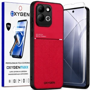 Etui na telefon Redmi Redmi 17 5G Czerwone Oxygen IQS + Super Folia