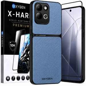 Etui na telefon Redmi 17 5G Niebieskie Oxygen LUXE MagSafe + Szkło Hartowane X-HARD