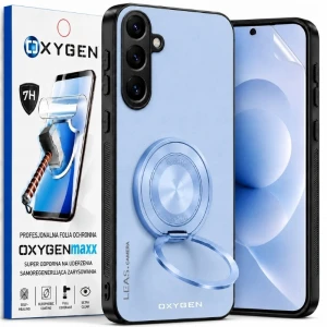 Etui na telefon Samsung Galaxy S26 FE Niebieskie Oxygen LEAS + Super Folia