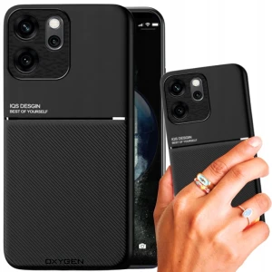 Etui na telefon Oppo Reno16 Czarne Oxygen IQS