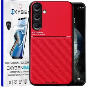 Etui na telefon Samsung Galaxy S26 FE Czerwone Oxygen IQS + Super Folia