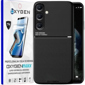 Etui na telefon Samsung Galaxy S26 FE Czarne Oxygen IQS + Super Folia