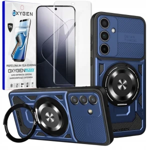 Etui na telefon Samsung Galaxy S26 FE Niebieskie Oxygen RR MAGSAFE + Super Folia