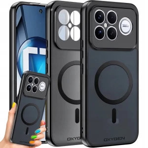 Etui na telefon POCO F9 Ultra Czarne Oxygen MAT MagSafe