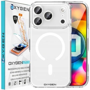 Etui na telefon Apple iPhone 18 Pro Bezbarwne Oxygen PURE MaGsafe + Szkło Hartowane