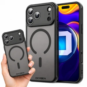Etui na telefon Apple iPhone 18 Pro Max Czarne Oxygen MAT MagSafe