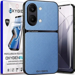 Etui na telefon POCO X8 Pro Max Niebieskie Oxygen LUXE MagSafe + Super Folia