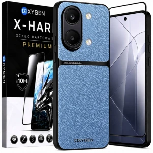 Etui na telefon POCO X8 Pro Max Niebieskie Oxygen LUXE MagSafe + Szkło Hartowane X-HARD