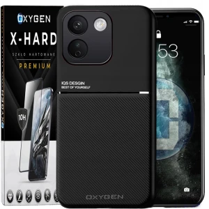 Etui na telefon Redmi Redmi Note 17 Pro Max 5G Czarne Oxygen IQS + Szkło Hartowane X-HARD