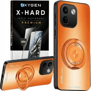 Etui na telefon Redmi Redmi Note 17 Pro Max 5G Pomarańczowe Oxygen Leas MAGSAFE + Szkło Hartowane X-HARD