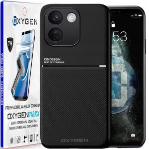 Etui na telefon Redmi Note 17 Pro Max 5G Czarne Oxygen IQS + Super Folia