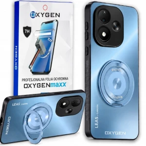 Etui na telefon Redmi Note 17 Pro 5G Niebieskie Oxygen Leas MAGSAFE + Super Folia