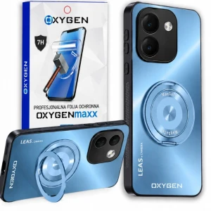 Etui na telefon Redmi Note 17 Pro Max 5G Niebieskie Oxygen Leas MAGSAFE + Super Folia