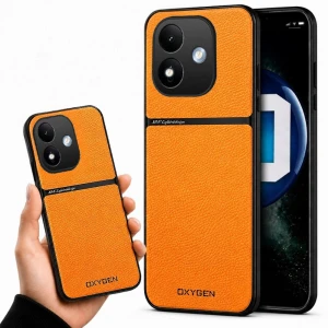 Etui na telefon Redmi Note 17 5G Pomarańczowe Oxygen LUXE MagSafe