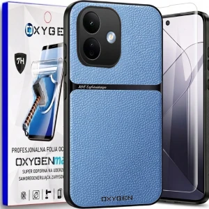 Etui na telefon Redmi Note 17 Pro 5G Niebieskie Oxygen LUXE MagSafe + Super Folia
