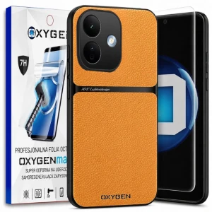 Etui na telefon Redmi Note 17 Pro 5G Pomarańczowe Oxygen LUXE MagSafe + Super Folia