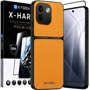Etui na telefon Redmi Note 17 Pro Max 5G Pomarańczowe Oxygen LUXE MagSafe + Szkło Hartowane X-HARD
