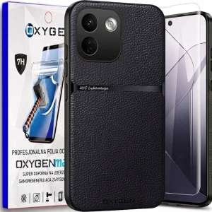 Etui na telefon Redmi Note 17 Pro Max 5G Czarne Oxygen LUXE MagSafe + Super Folia