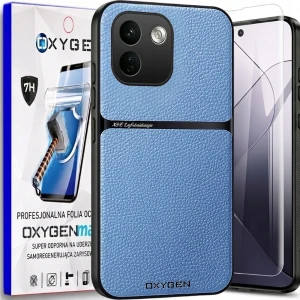 Etui na telefon Redmi Note 17 Pro Max 5G Niebieskie Oxygen LUXE MagSafe + Super Folia