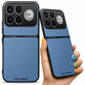Etui na telefon POCO F9 Ultra Niebieskie Oxygen LUXE MagSafe