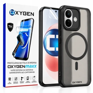Etui na telefon Redmi Note 17 Pro 5G Czarne Oxygen MAT MagSafe + Super Folia