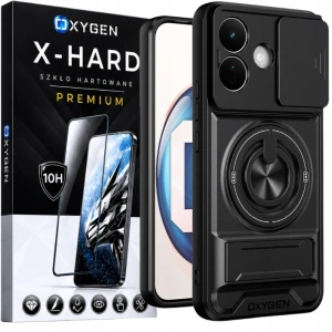 Etui na telefon Redmi Note 17 Pro 5G Czarne Oxygen XR MagSafe + Szkło Hartowane X-HARD