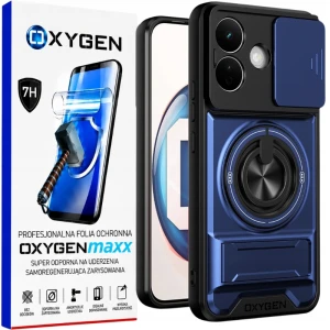 Etui na telefon Redmi Note 17 Pro 5G Niebieskie Oxygen XR MagSafe + Super Folia