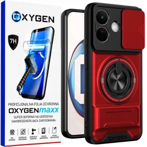 Etui na telefon Redmi Note 17 Pro 5G Czerwone Oxygen XR MagSafe + Super Folia