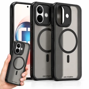 Etui na telefon Redmi Note 17 5G Czarne Oxygen MAT MagSafe