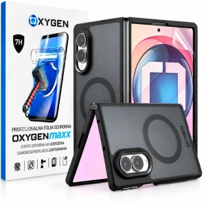 Etui na telefon Samsung Galaxy Z Fold8 Czarne Oxygen MAT MagSafe + Super Folia