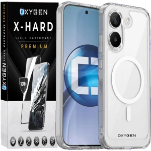 Etui na telefon POCO X8 Pro Bezbarwne Oxygen PURE MaGsafe + Szkło Hartowane X-HARD