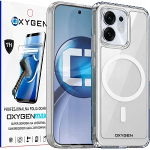 Etui na telefon Oppo Reno16 Bezbarwne Oxygen PURE MaGsafe + Super Folia