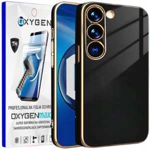 Etui na telefon Samsung Galaxy A17 Czarne Oxygen GLOW + Super Folia