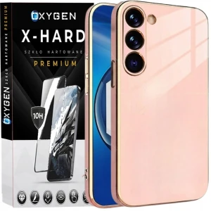 Etui na telefon Samsung Galaxy A17 Różowe Oxygen GLOW + Szkło Hartowane X-HARD