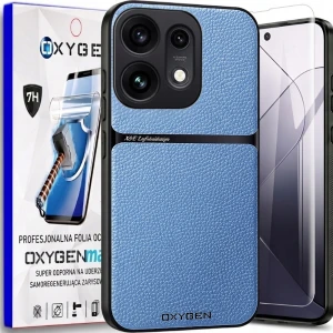 Etui na telefon Oppo Reno16 Niebieskie Oxygen LUXE MagSafe + Super Folia