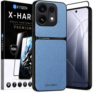 Etui na telefon Oppo Reno16 Niebieskie Oxygen LUXE MagSafe + Szkło Hartowane X-HARD