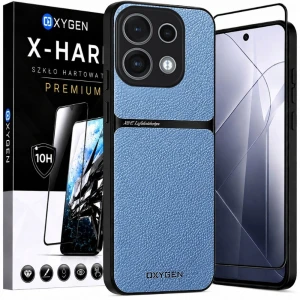 Etui na telefon Oppo Reno16 F Niebieskie Oxygen LUXE MagSafe + Szkło Hartowane X-HARD