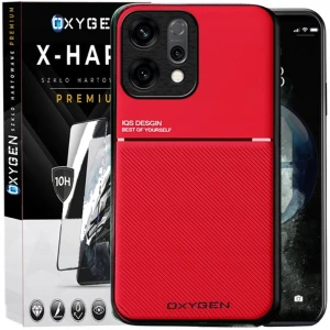 Etui na telefon Oppo Reno16 Pro Czerwone Oxygen IQS + Szkło Hartowane X-HARD