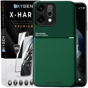 Etui na telefon Oppo Reno16 Zielone Oxygen IQS + Szkło Hartowane X-HARD