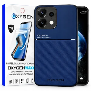Etui na telefon Oppo Reno16 F Niebieskie Oxygen IQS + Super Folia
