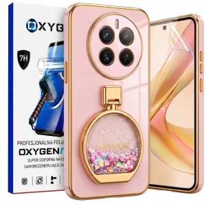 Etui na telefon Realme 12 Pro+ Różowe Oxygen ARIA + Super Folia