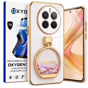 Etui na telefon Realme 12 Pro+ Białe Oxygen ARIA + Super Folia