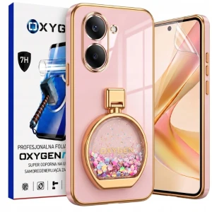 Etui na telefon POCO X8 Pro Różowe Oxygen ARIA + Super Folia