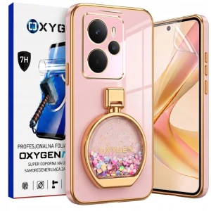 Etui na telefon Realme 14 5G Różowe Oxygen ARIA + Super Folia