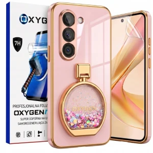 Etui na telefon Samsung Galaxy A17 Różowe Oxygen ARIA + Super Folia