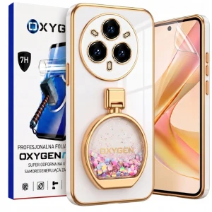 Etui na telefon Realme 14 Pro Białe Oxygen ARIA + Super Folia