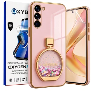 Etui na telefon Samsung S23 Różowe Oxygen ARIA + Super Folia