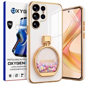 Etui na telefon Samsung S24 ULTRA Białe Oxygen ARIA + Super Folia
