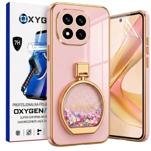 Etui na telefon Redmi Note 15 PRO 5G Różowe Oxygen ARIA + Super Folia